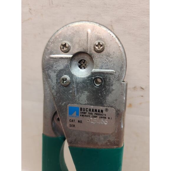 Buchanan Tools 615466 Ratchet Hand Crimp Crimper Tool Amerace Corp - Picture 9 of 10